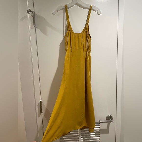 Spaghetti Strapped Mustard Colored Dress - Picture 2 of 2